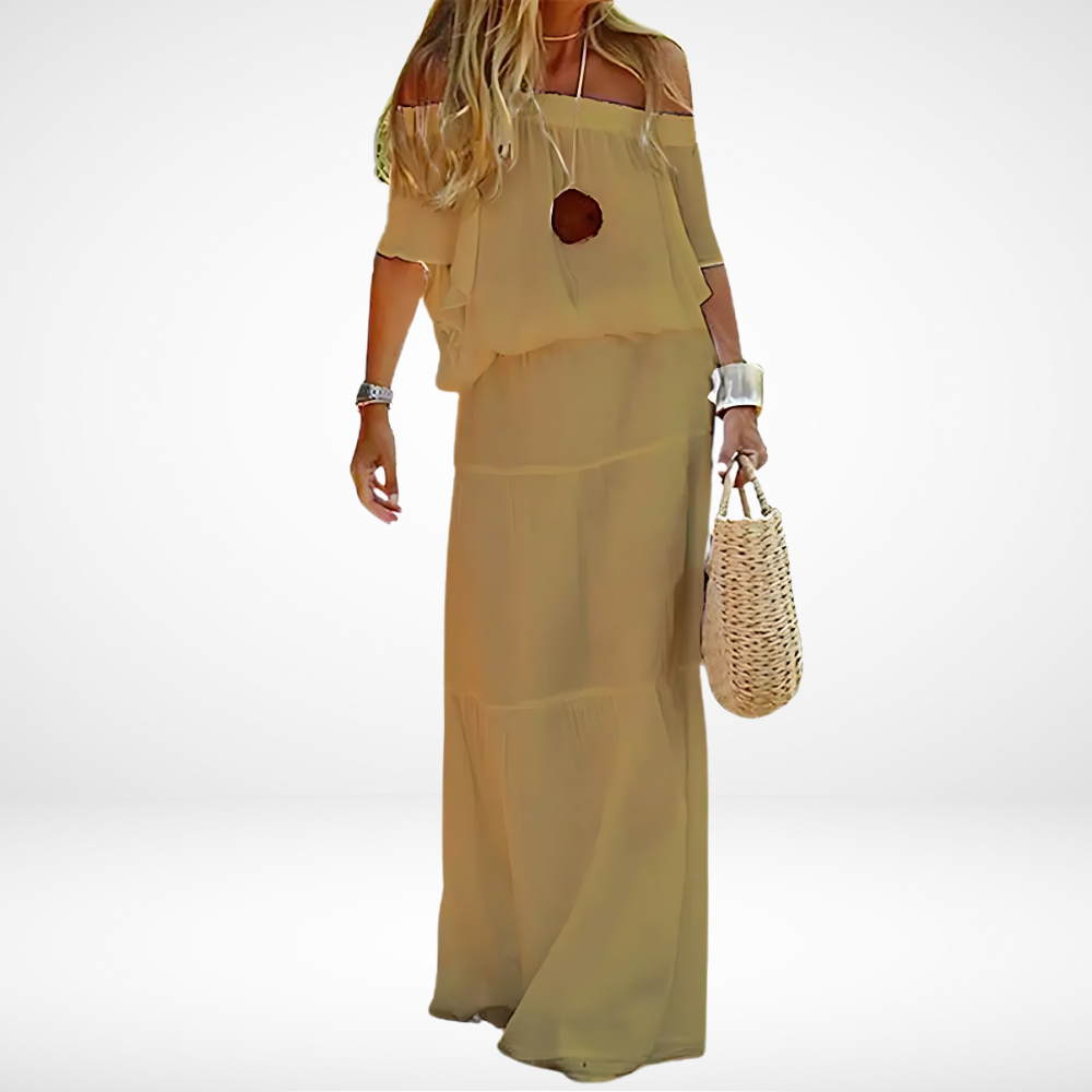 Elegante Witte Maxi Strandjurk
