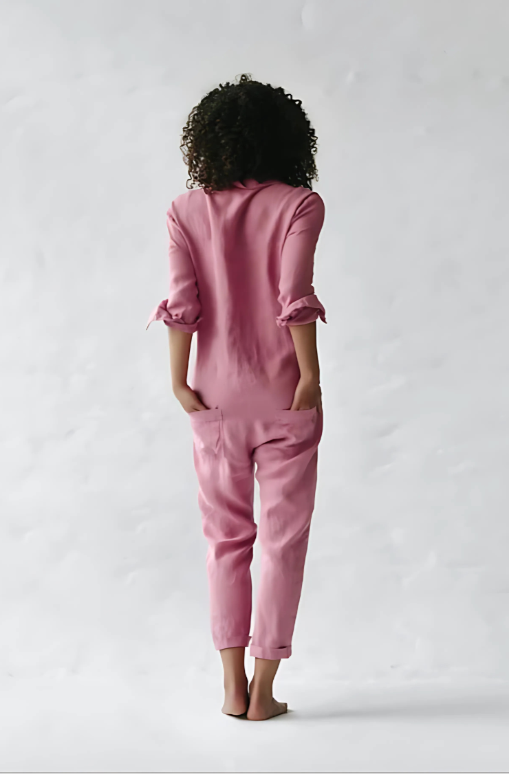 Khloe – linnen jumpsuit voor dames