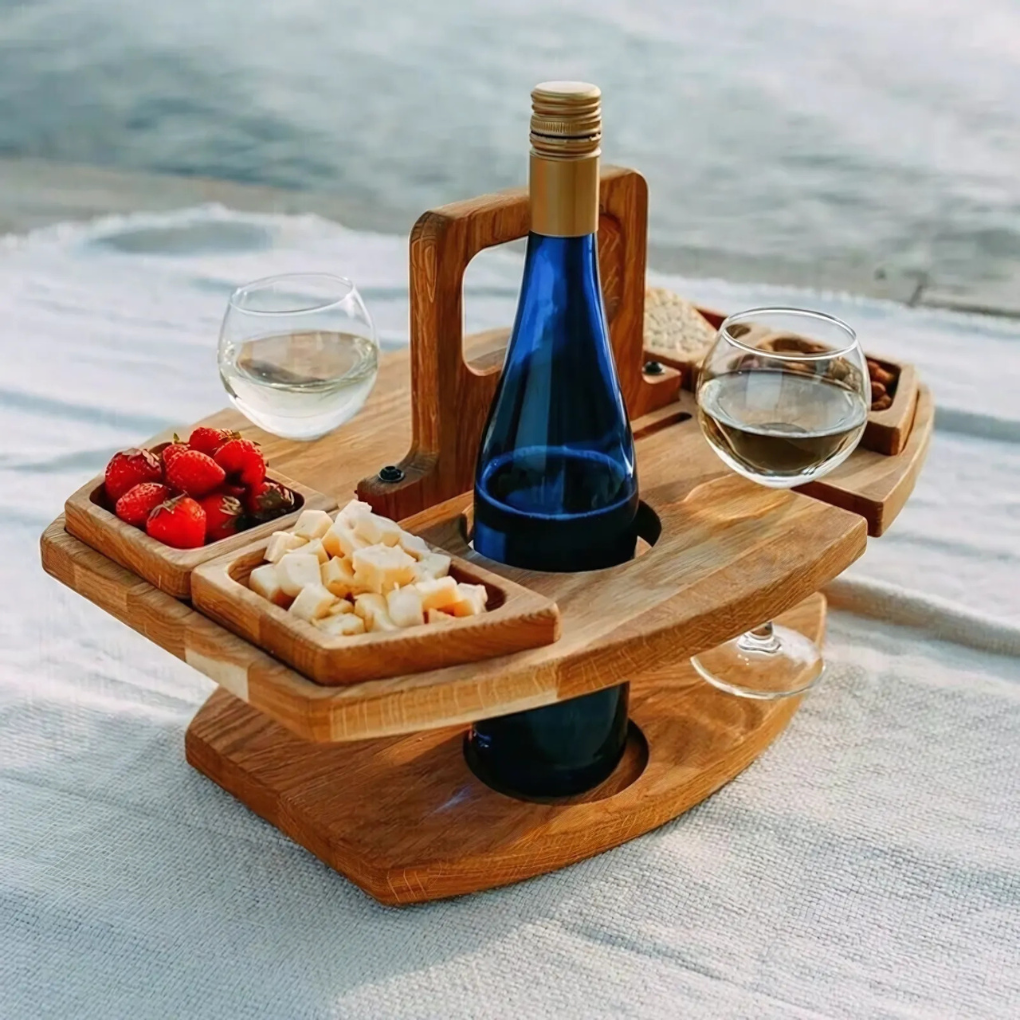 Draagbare, opklapbare houten picknicktafel