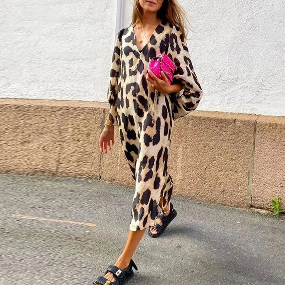 Linda – Elegante Luipaardjurk