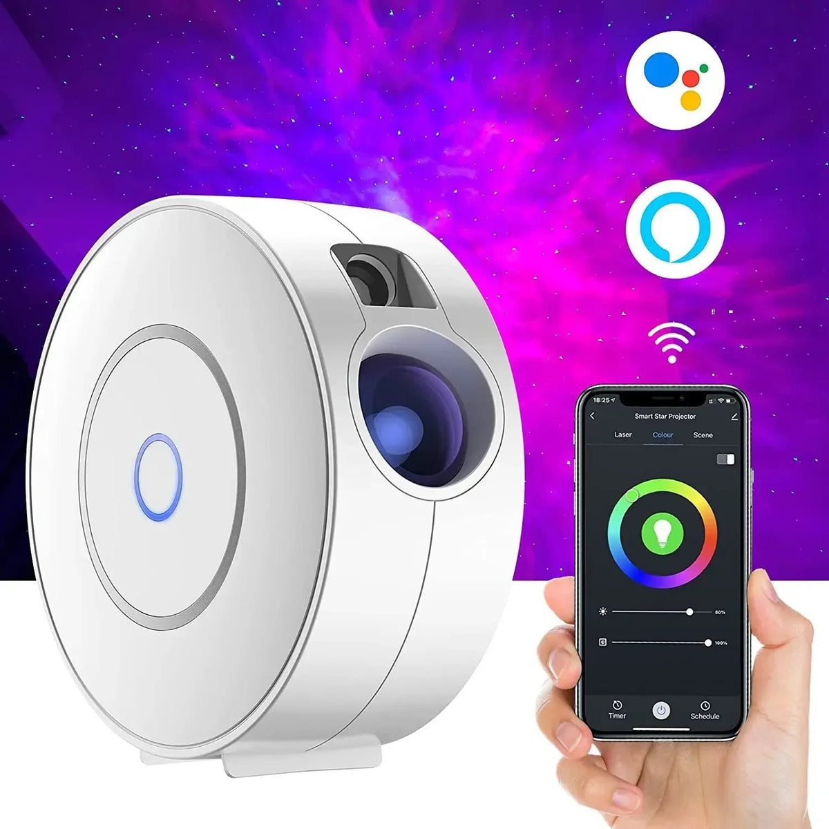 jouwwinkelSmart - Wifi Galaxy Projector met Spraakbesturing en App Controle