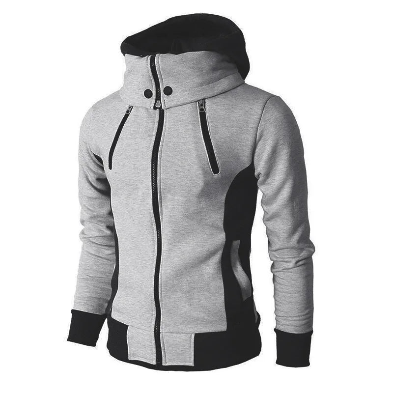Timothy – Slim-fit Fleece sportjack met Rits en Capuchon Heren