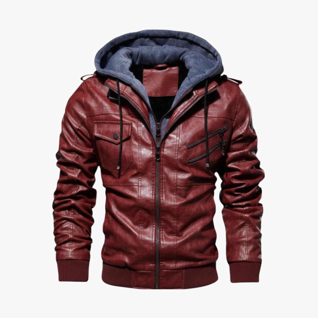 Heren hoodiejack met meerdere zakjes
