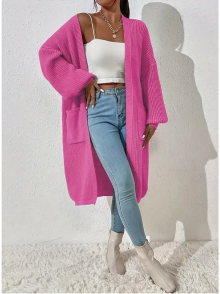 Oversized gebreid vest voor dames