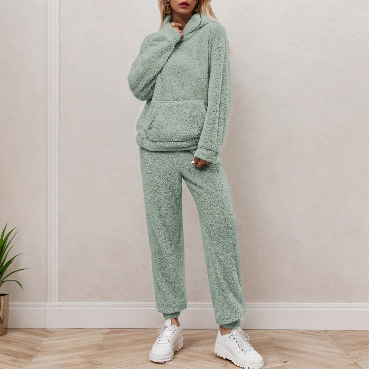 Tweedelig huispak voor de winter voor dames