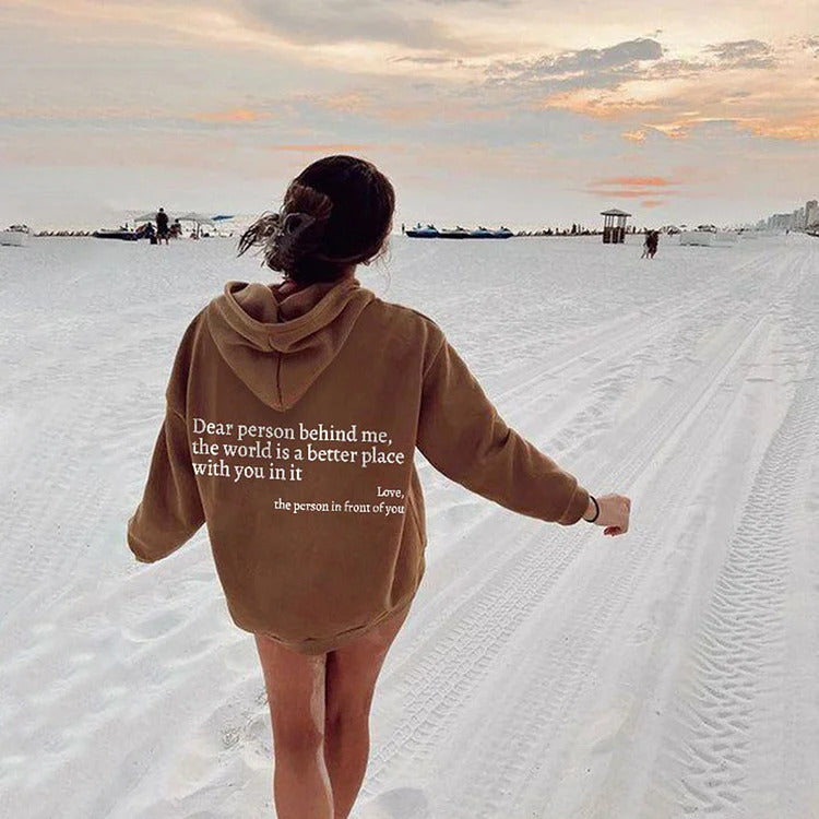 Hoodie met Print en Zakdetails voor Dames