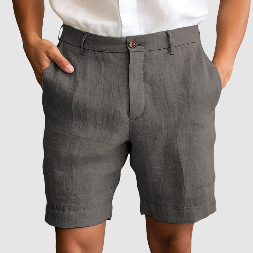 Comfortabele katoenen linnen shorts voor heren