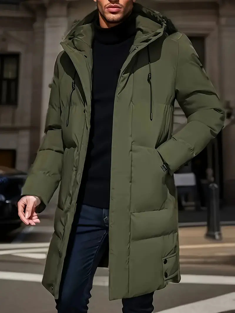 Premium lange Puffer Winterjas Met Capuchon Voor Heren - Nordfall