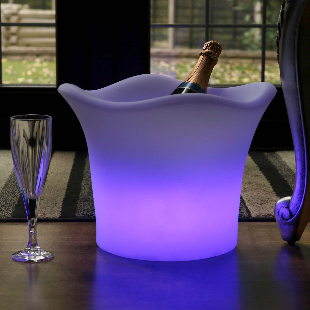 Luxe Kleurveranderende LED ijsemmer: luxe EN Draagbare Koeler Voor Drinken En Feestjes