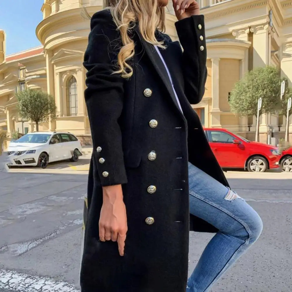Madelyn – Elegante Dubbelrijige Wintermantel
