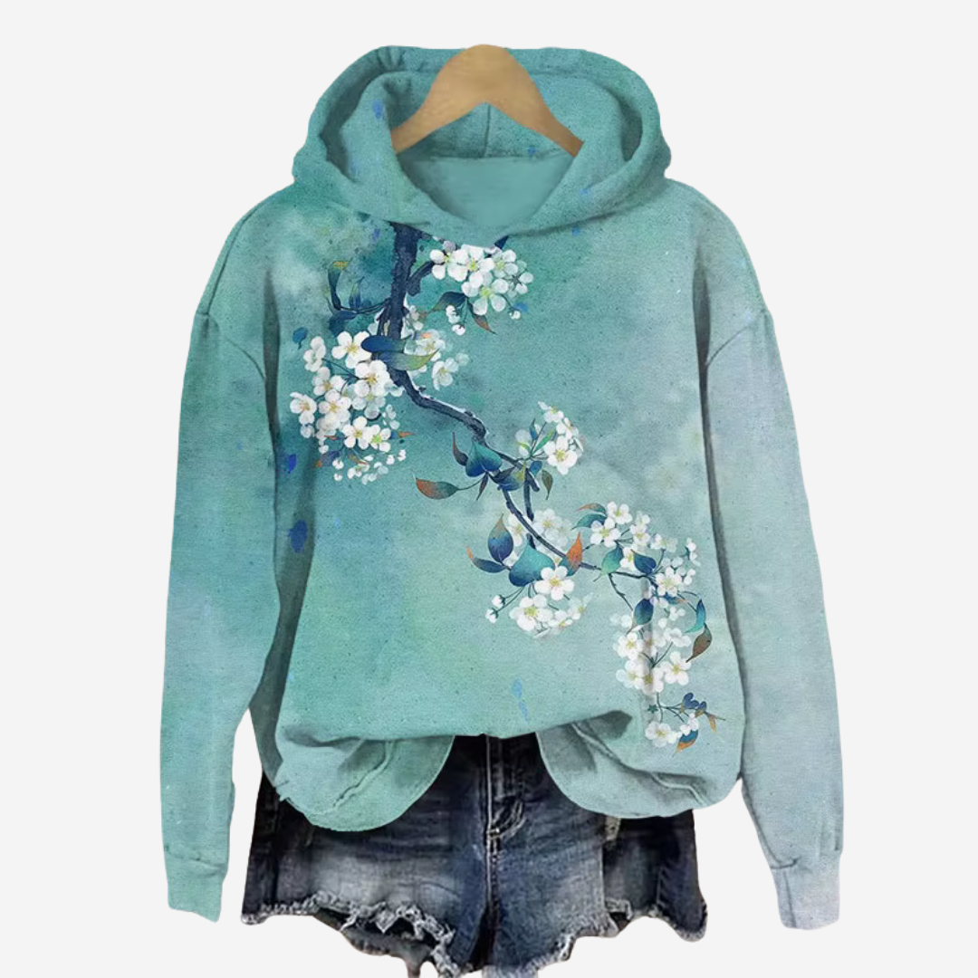 Ryu – Casual Hoodie met Koi Art Print Dames