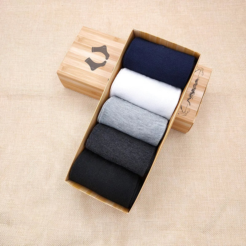 5-Pack Ademend Herensokken in Geschenkdoos