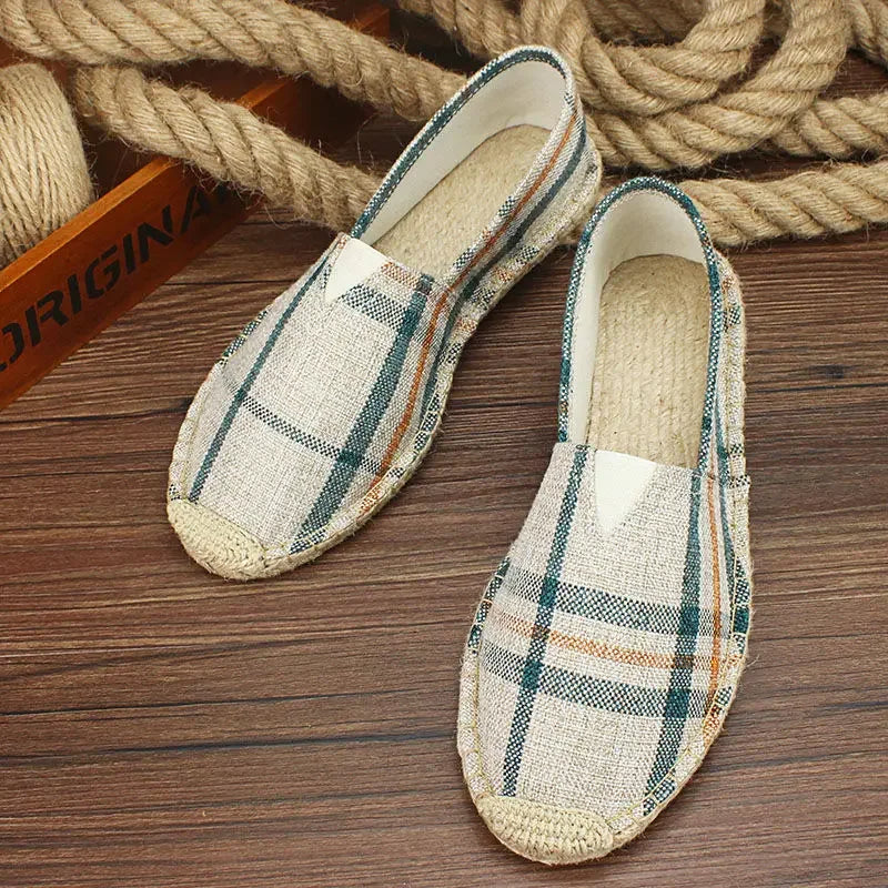 Ademend Canvas Slip-On Herenschoen met Graffiti-accent
