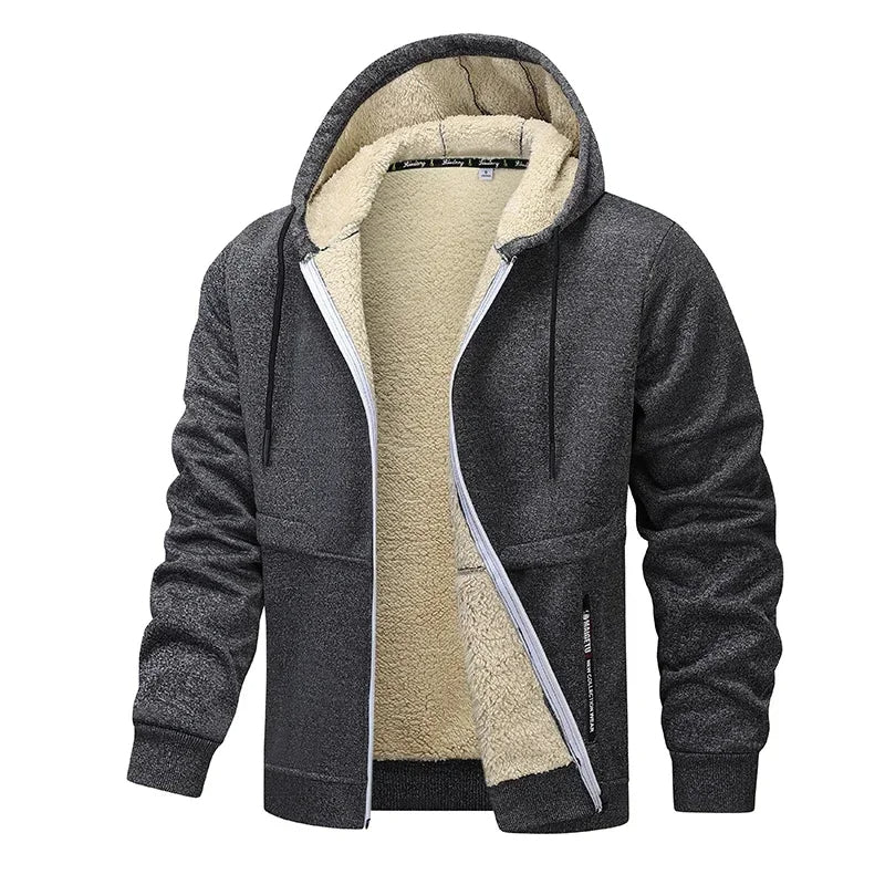 Vincent – Warme Fleece Hoodie met Rits Voor Heren