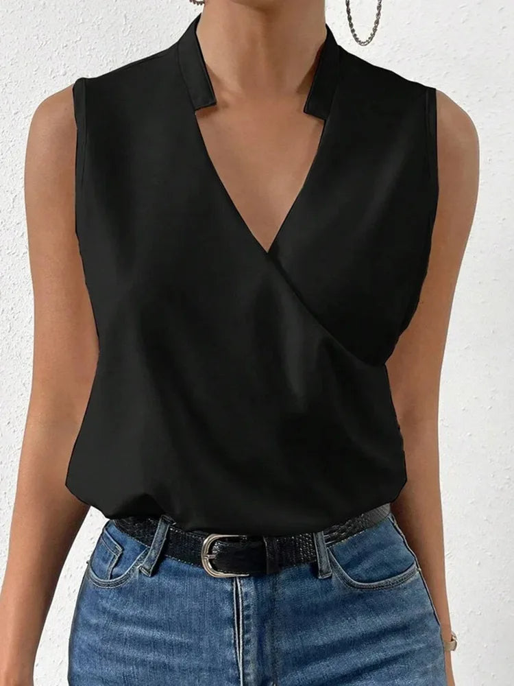 Hannah – Luchtige V-hals Blouse Voor Dames