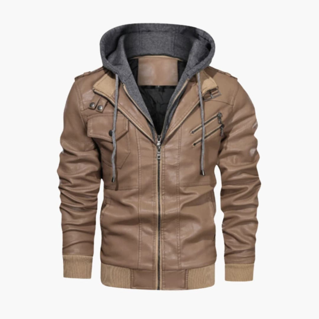 Heren hoodiejack met meerdere zakjes