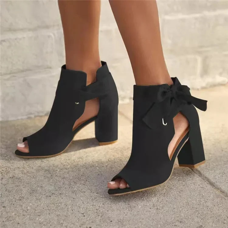Vrouwelijke Canvas Sandalen met Strik en Romeinse Touch