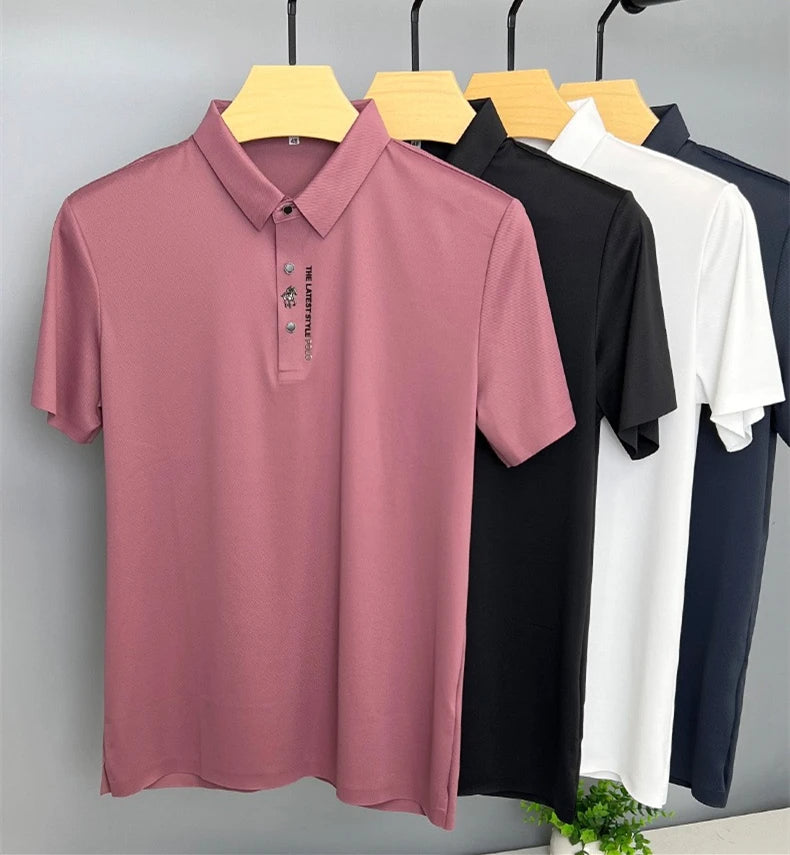 Luxe Ice Silk Polo voor Heren