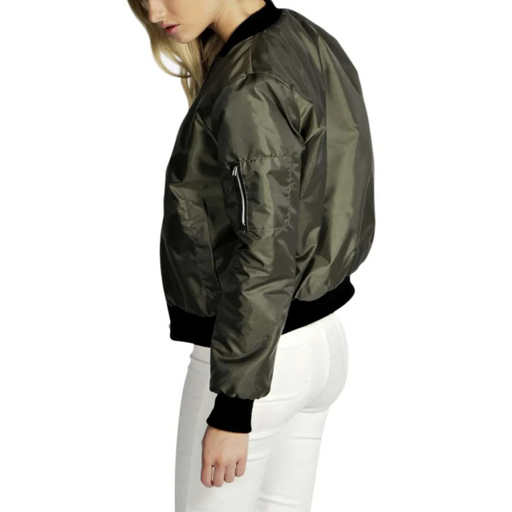 Bomberjack Dames, Casual Bomber Stijl met Geribde Manchetten vest damesjas zomerjas vrouwen