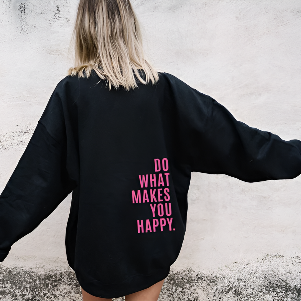 Unisex gelukkig sweatshirt met capuchon (Voorverkoop)