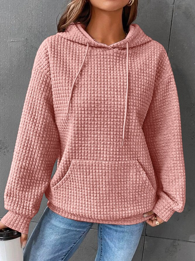 Comfortabel Plain Hoodie Voor Dames