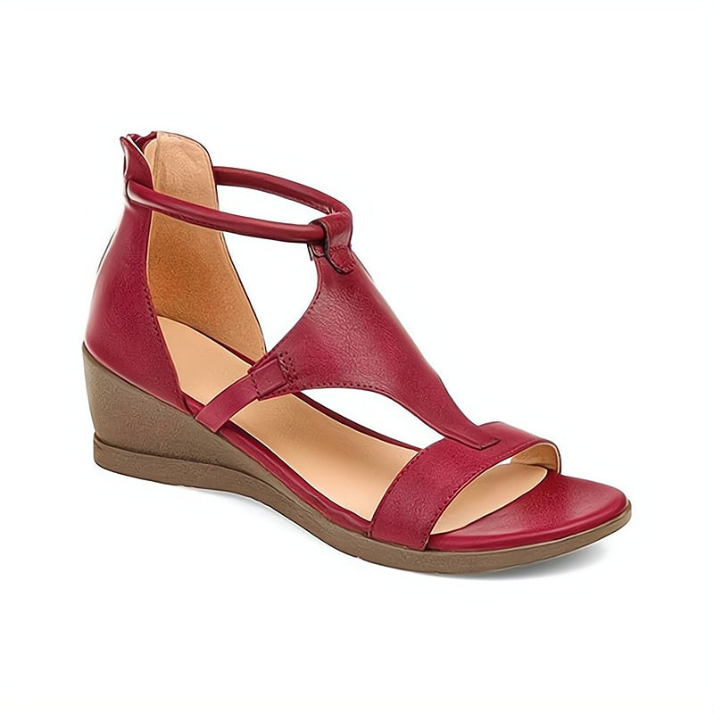 Hoymans TerraLuxe – Stijlvolle Romeinse Wedge Sandalen