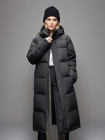 Parka Pufferjas lang Voor Dames - Leona