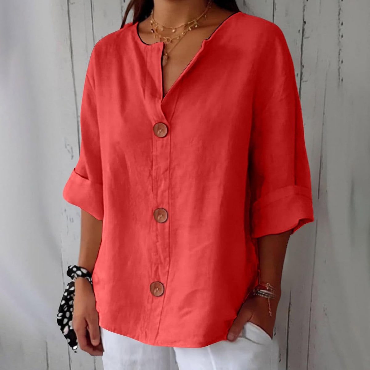 Olivia – losse linnen blouse: lichte en comfortabele zomertop