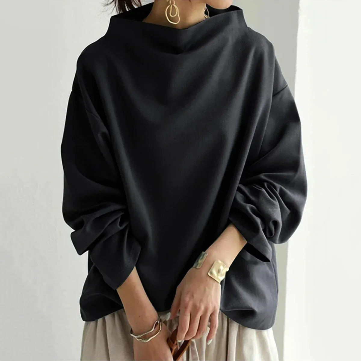 Losse trui met minimalistisch ontwerp voor dames