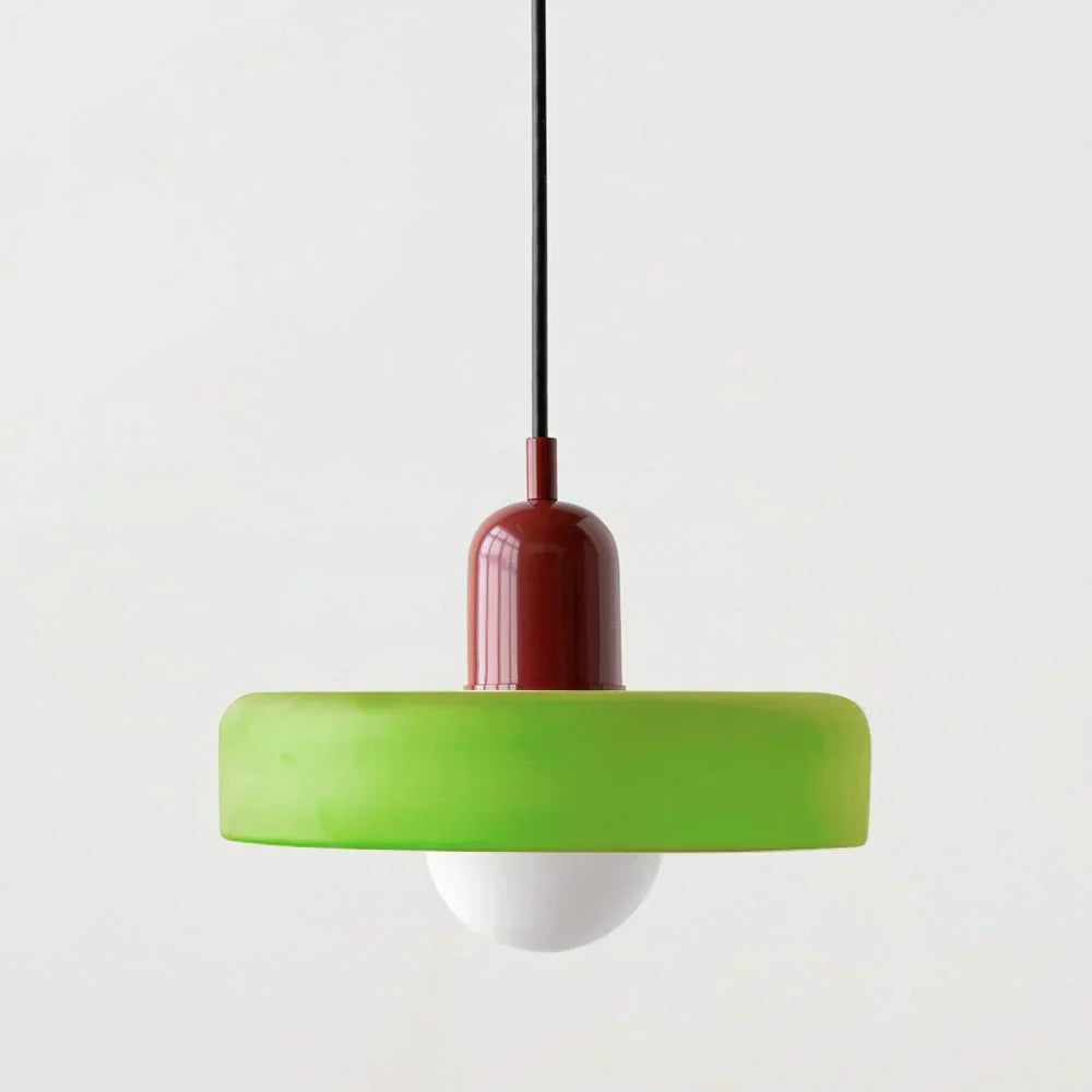 Bauhaus pendelleuchte van gekleurd glas