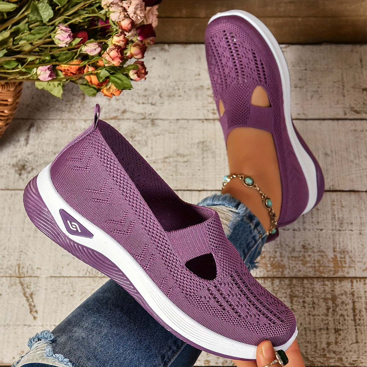 Ademend Slip-On Mesh Sneakers voor Vrouwen
