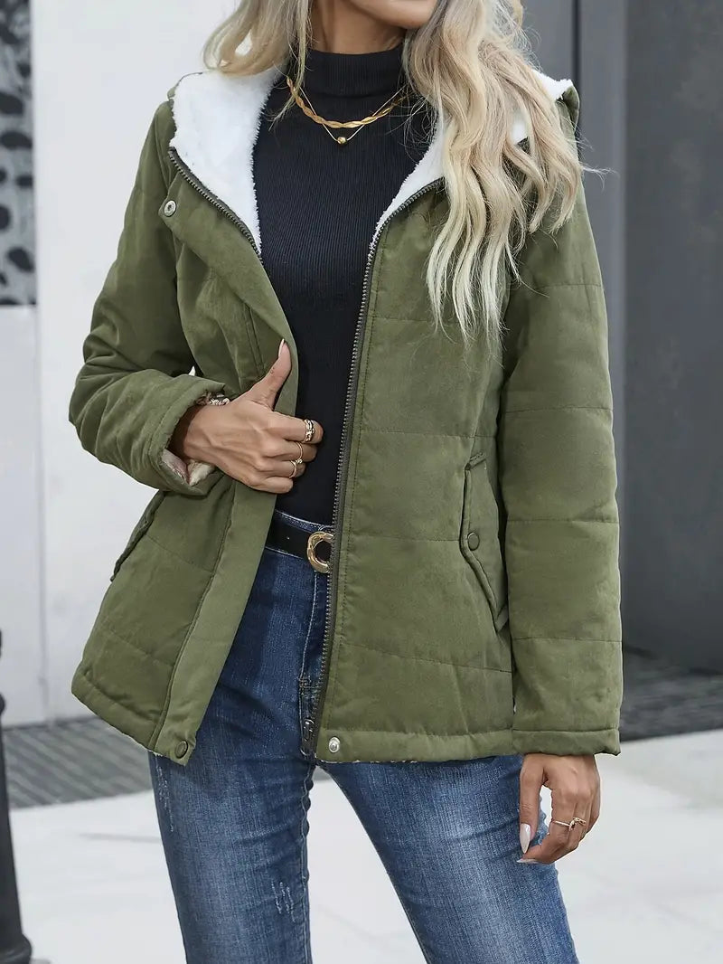 Winterjas Met Bontvoering Voor Dames - Carla