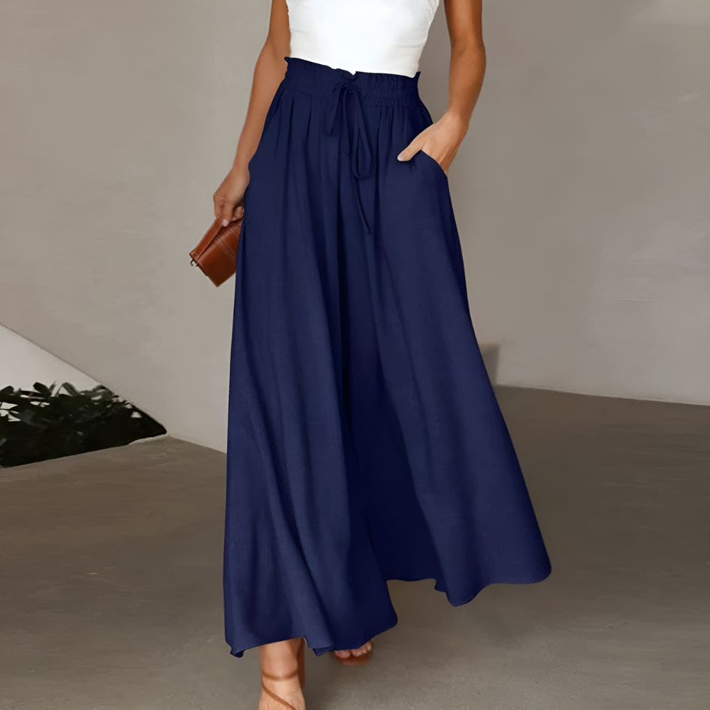 Comfortabele zomerrokbroek met elastische taille