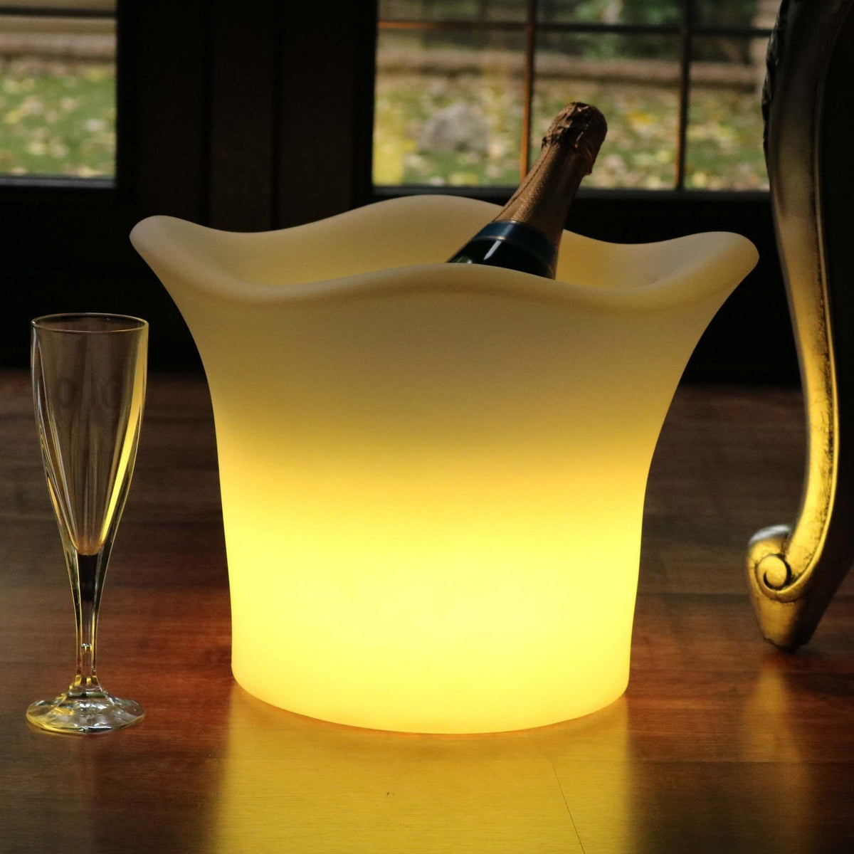 Luxe Kleurveranderende LED ijsemmer: luxe EN Draagbare Koeler Voor Drinken En Feestjes