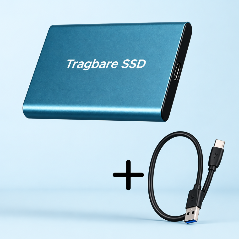 Draagbare 30 TB SSD met robuuste behuizing