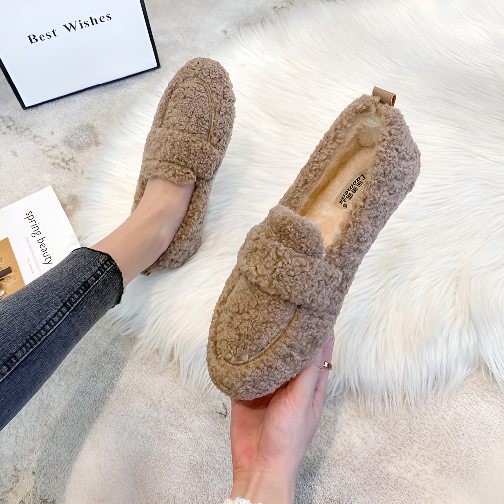 Pluche pantoffels voor dames