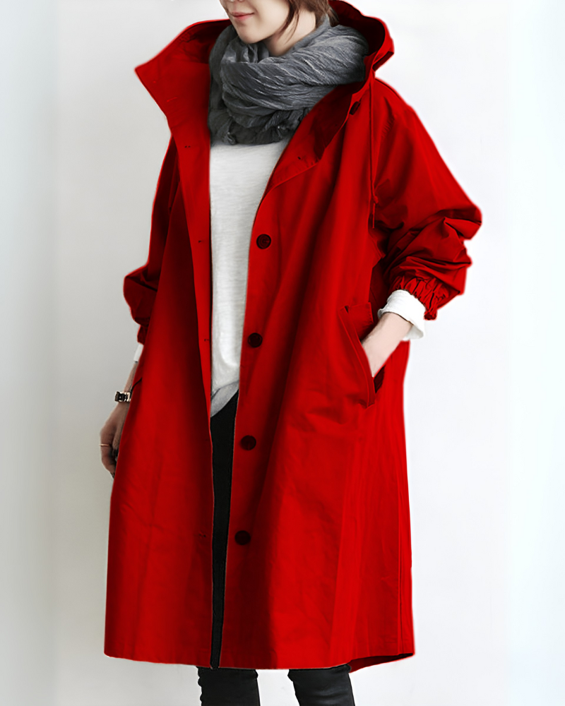 Klassieke trenchcoat met capuchon