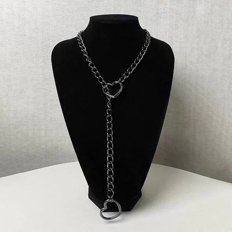 Gothic-Punk Hartvormige Ketting