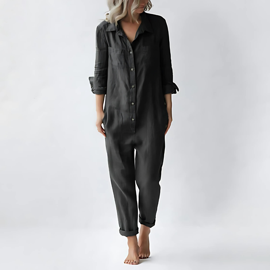 Khloe – linnen jumpsuit voor dames