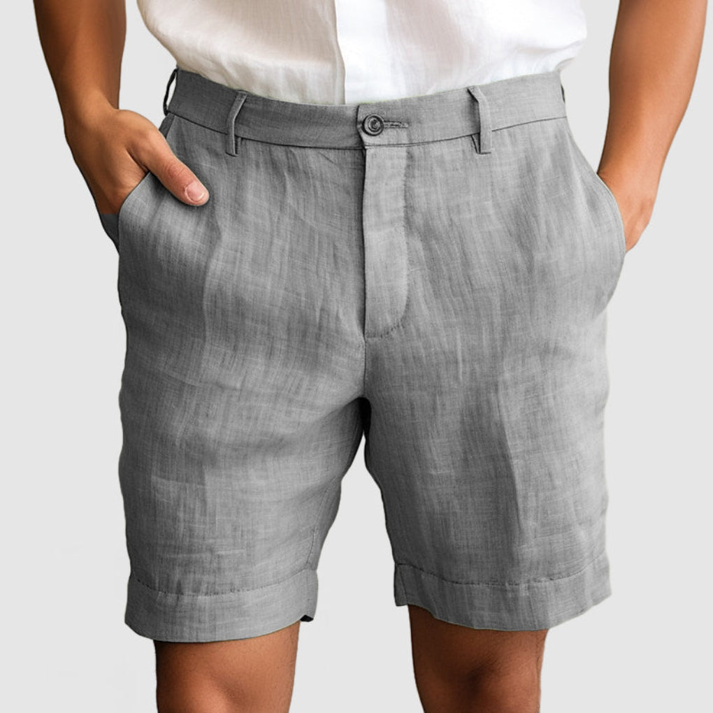 Comfortabele katoenen linnen shorts voor heren
