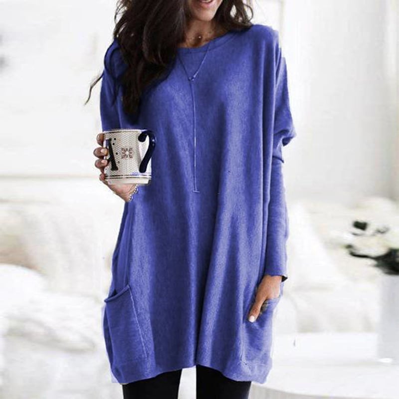 Comfortabele lange Sweater Met Zakken - Noa