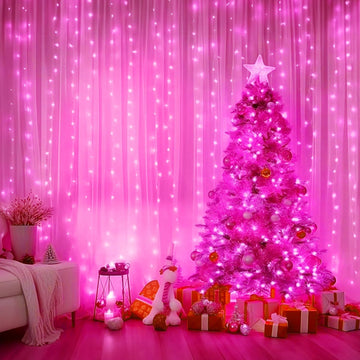 LumaCurtain 300 LED Gordijnverlichting | Dimbare Fairy Lights met Timer & USB Voeding - Warm Wit