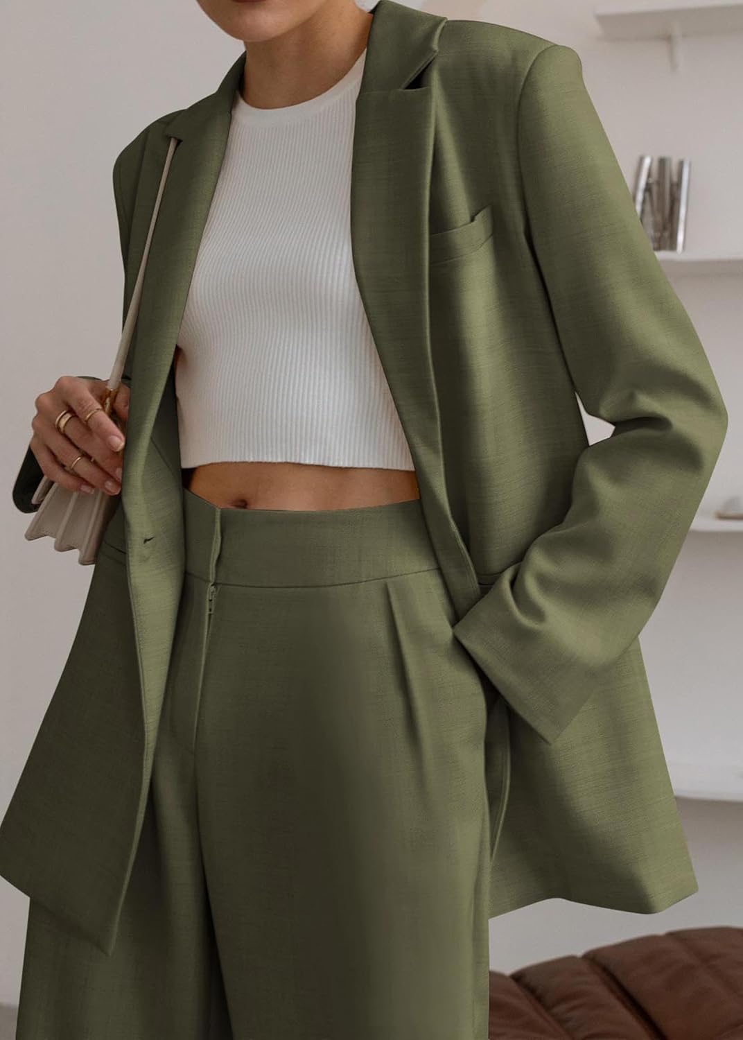 Dames Blazer & Broek Set voor Kantoor en Casual