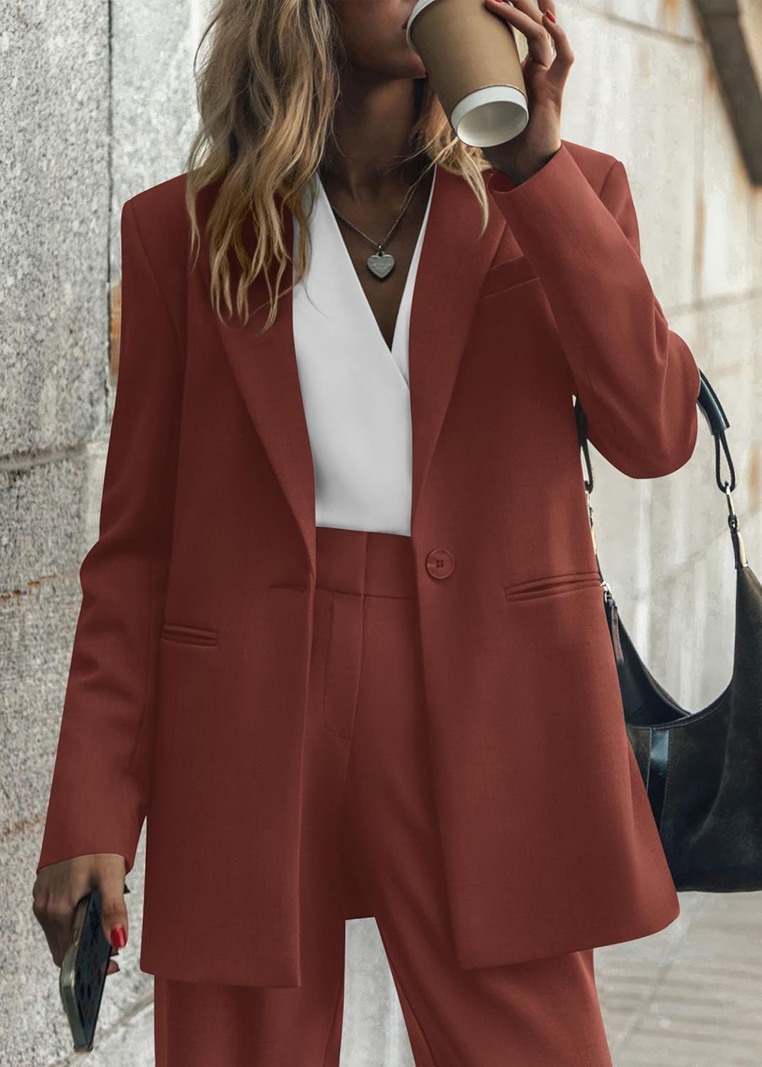 Dames Blazer & Broek Set voor Kantoor en Casual