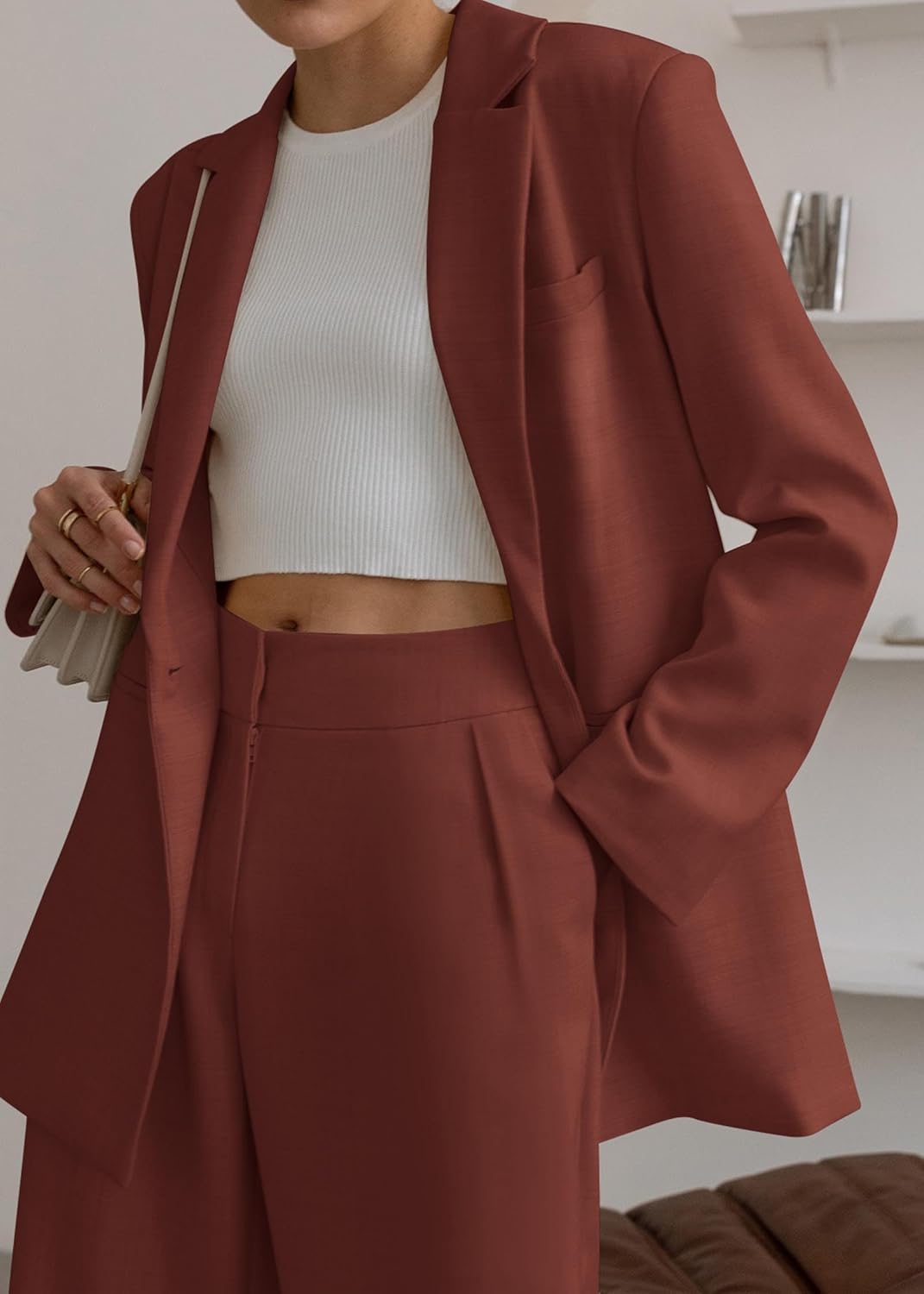 Dames Blazer & Broek Set voor Kantoor en Casual