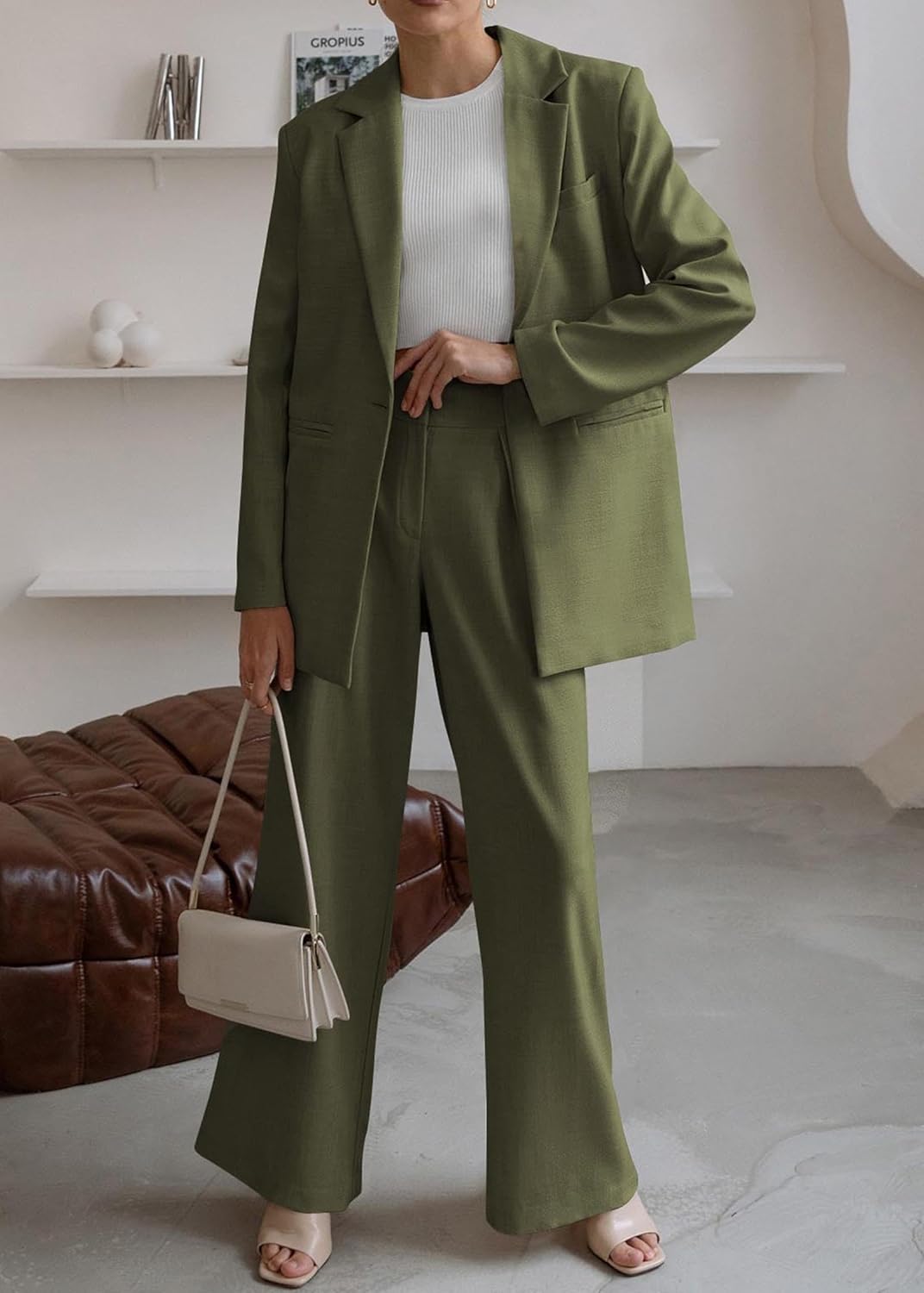 Dames Blazer & Broek Set voor Kantoor en Casual