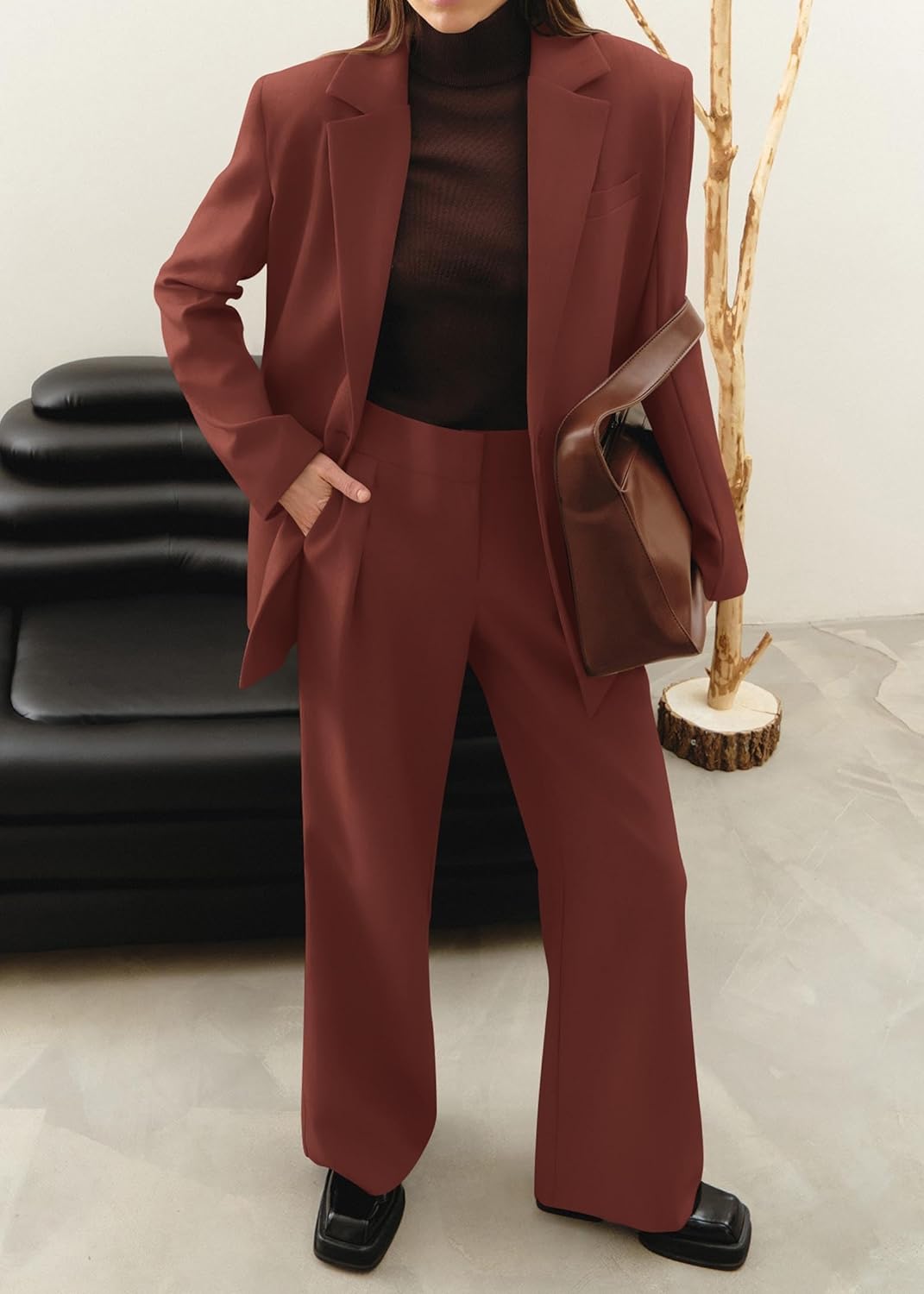 Dames Blazer & Broek Set voor Kantoor en Casual