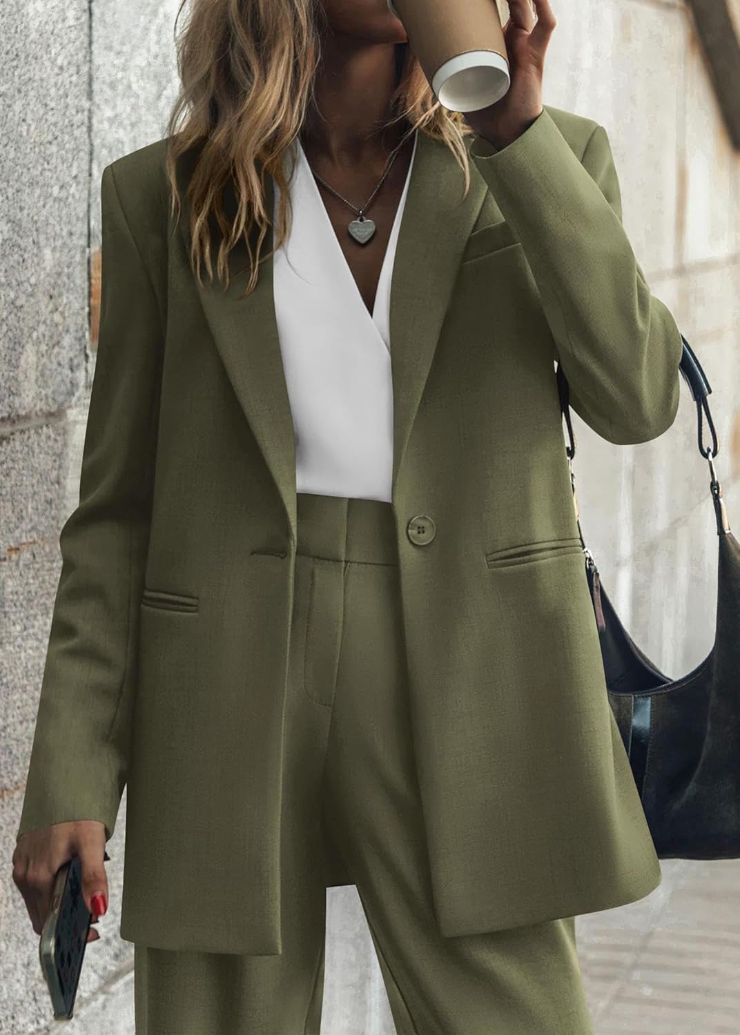 Dames Blazer & Broek Set voor Kantoor en Casual