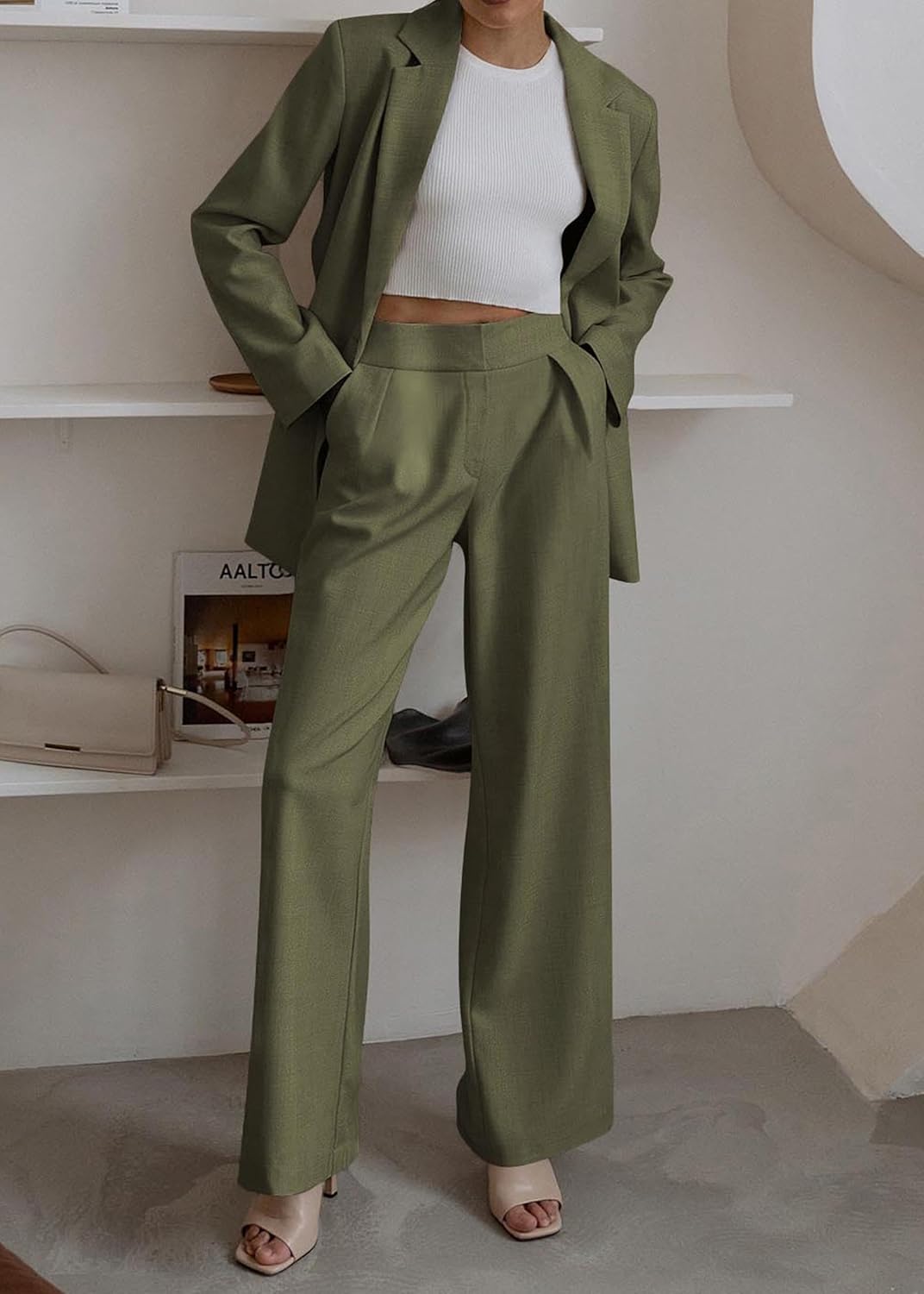 Dames Blazer & Broek Set voor Kantoor en Casual