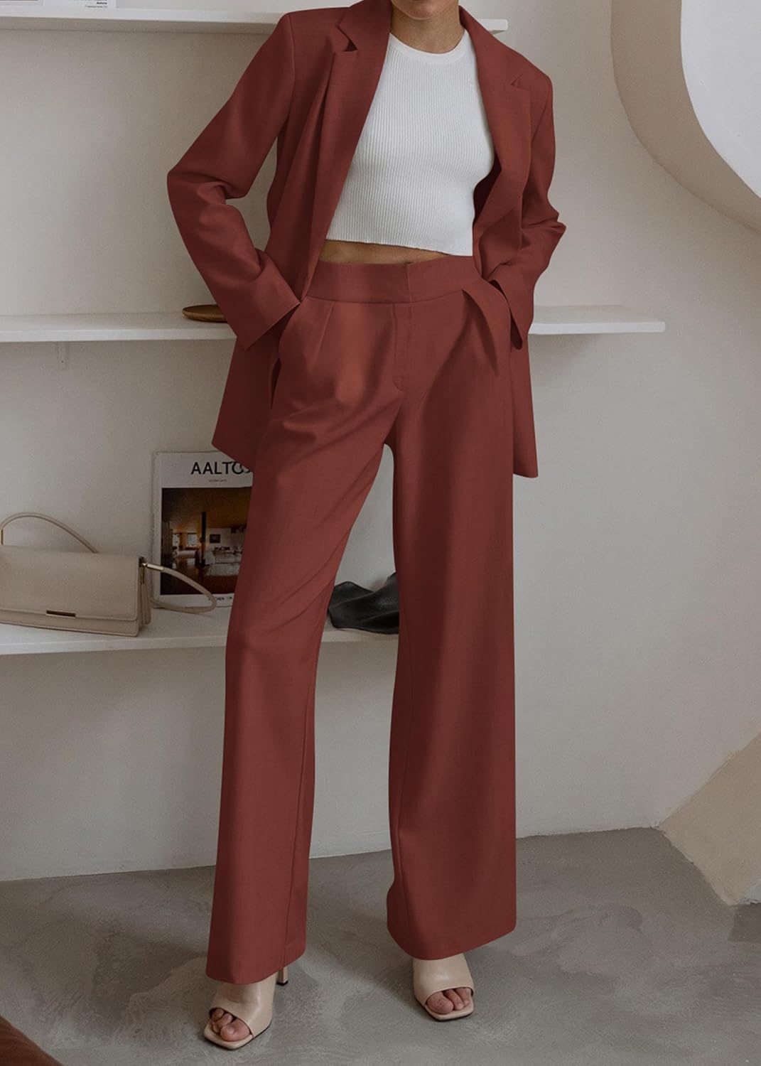 Dames Blazer & Broek Set voor Kantoor en Casual